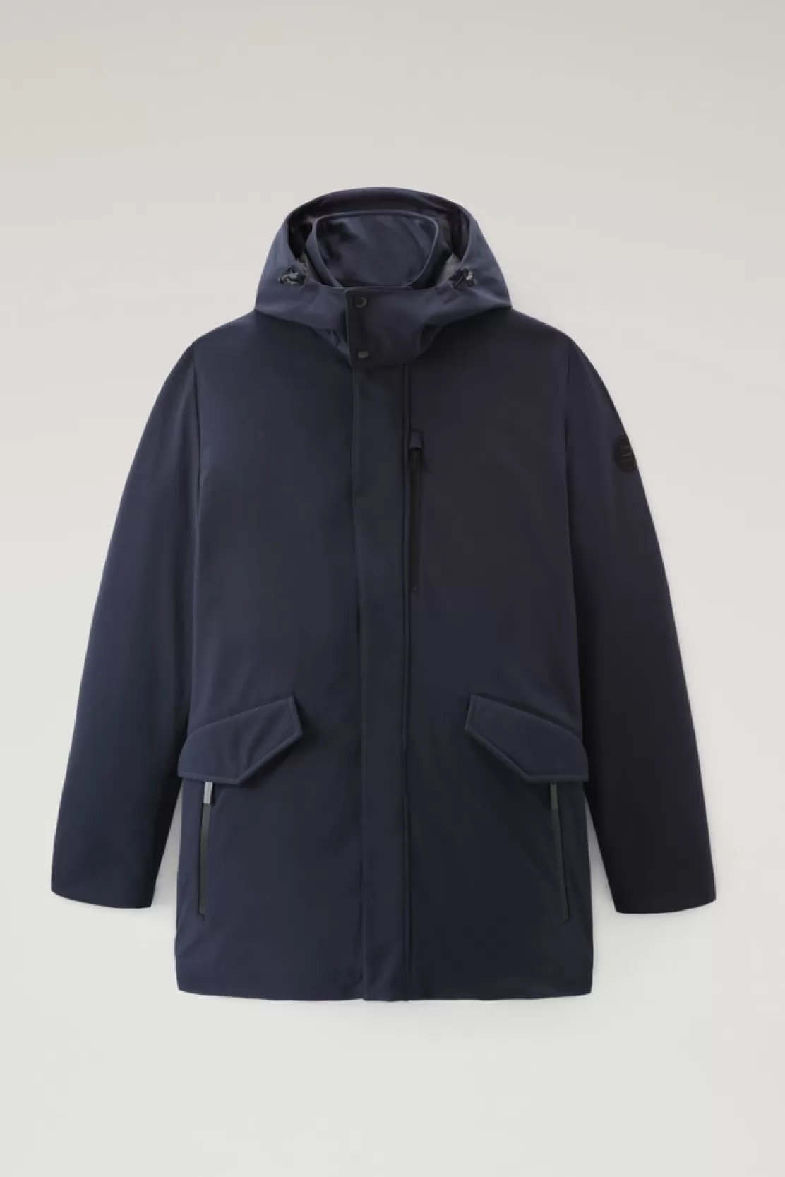 Woolrich Softshellmantel Barrow Mac Melton Blue Outlet