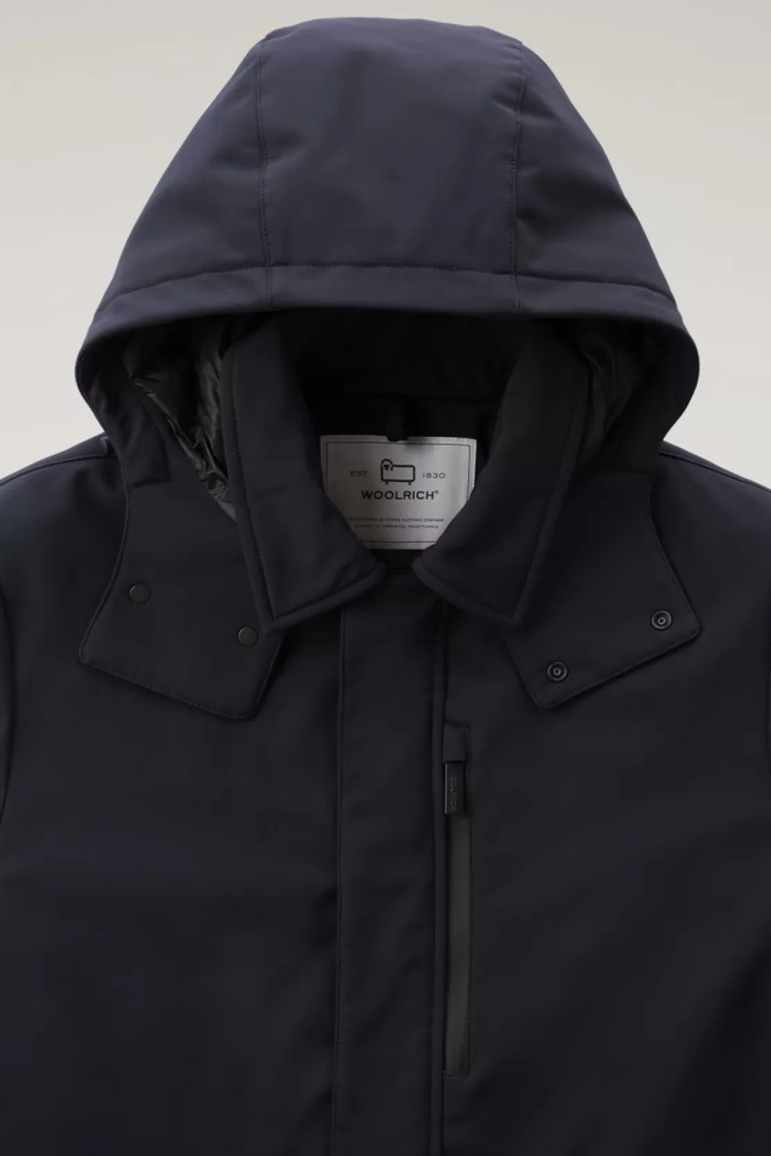 Woolrich Softshellmantel Barrow Mac Melton Blue Outlet