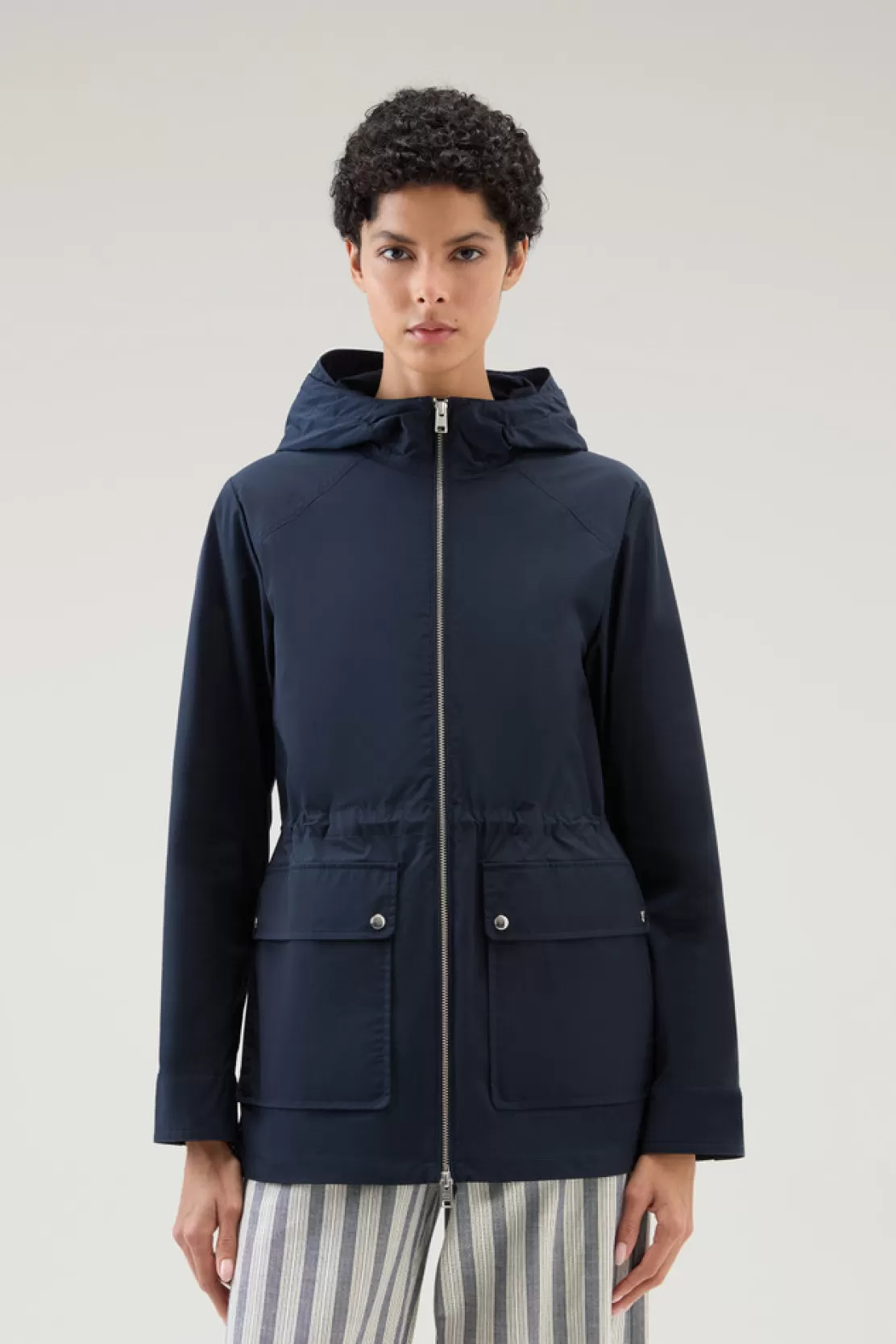 Woolrich Sommerjacke Aus Urban Touch Melton Blue Outlet