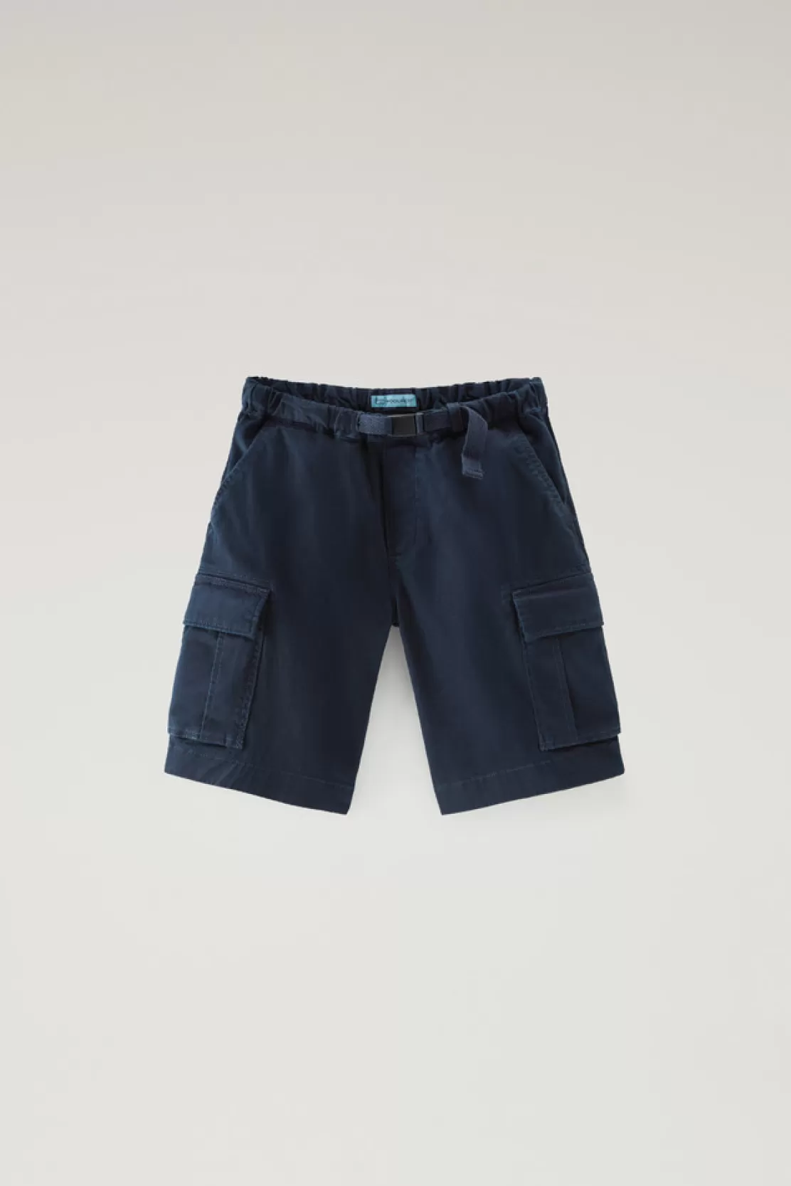 Woolrich Stückgefärbte Cargo-Shorts Aus Baumwoll-Stretch Für Jungen Melton Blue Best Sale