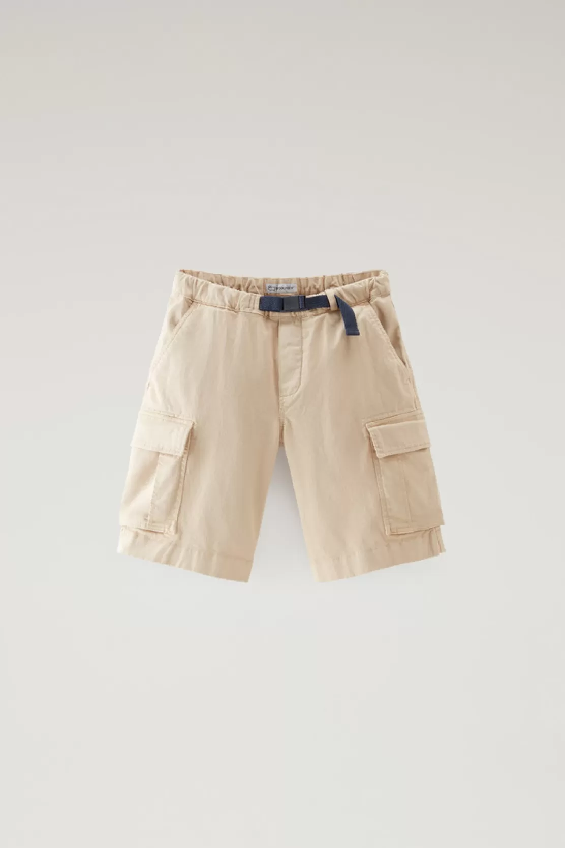 Woolrich Stückgefärbte Cargo-Shorts Aus Baumwoll-Stretch Für Jungen Beach Sand Best