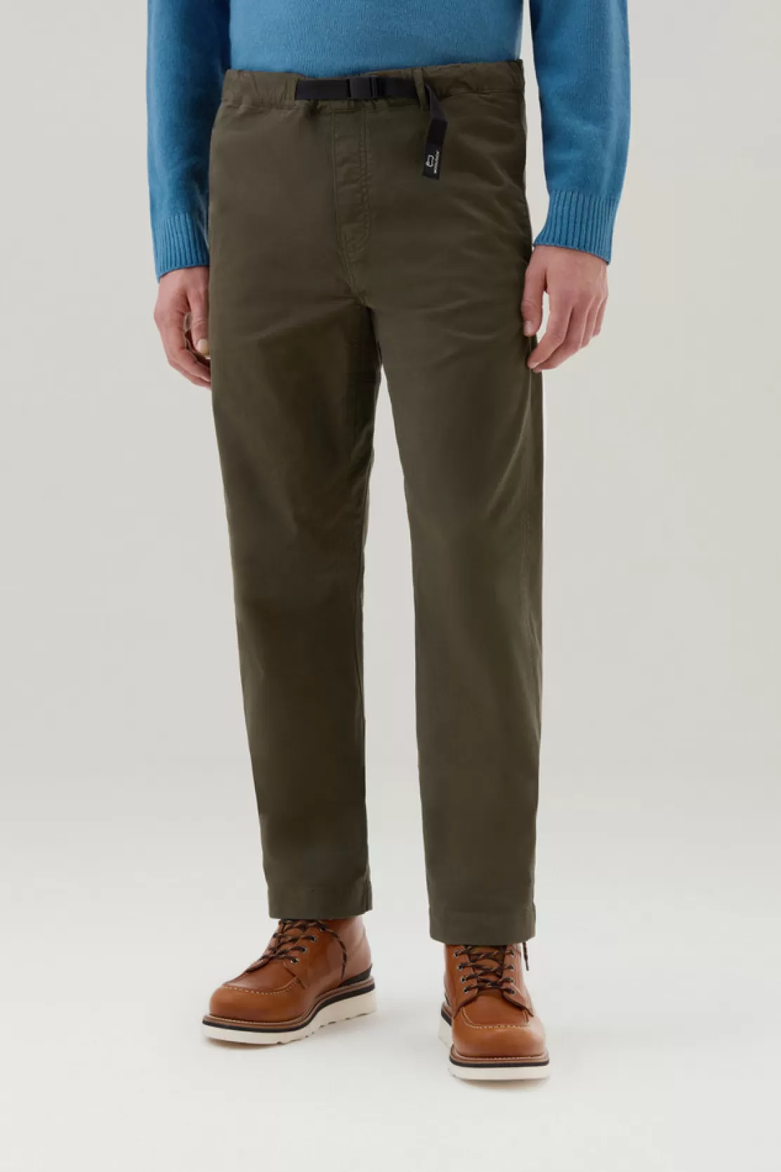 Woolrich Stückgefärbte Chinohose Aus Stretch-Baumwolltwill Dark Green Best