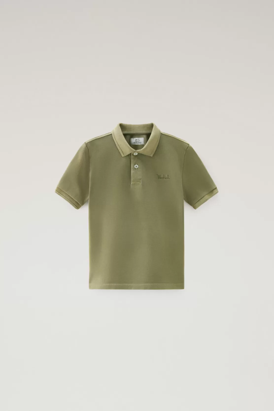 Woolrich Stückgefärbtes Poloshirt Mackinack Für Jungen Aus Stretch-Baumwolle Lake Olive Best Sale