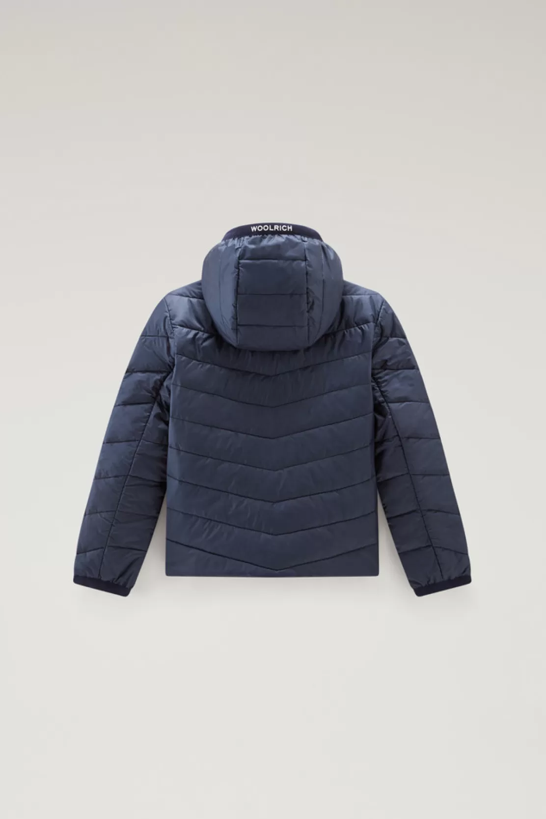 Woolrich Sundance Kapuzenjacke Aus Leichter Mikrofaser Für Jungen Melton Blue Clearance