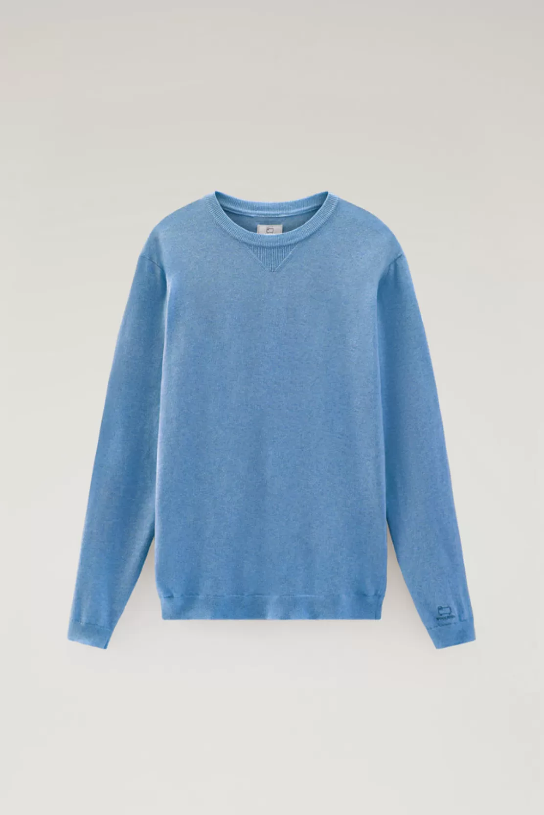 Woolrich Sweater Mit Rundhalsausschnitt Aus Reiner Baumwolle Campanula Melange Store