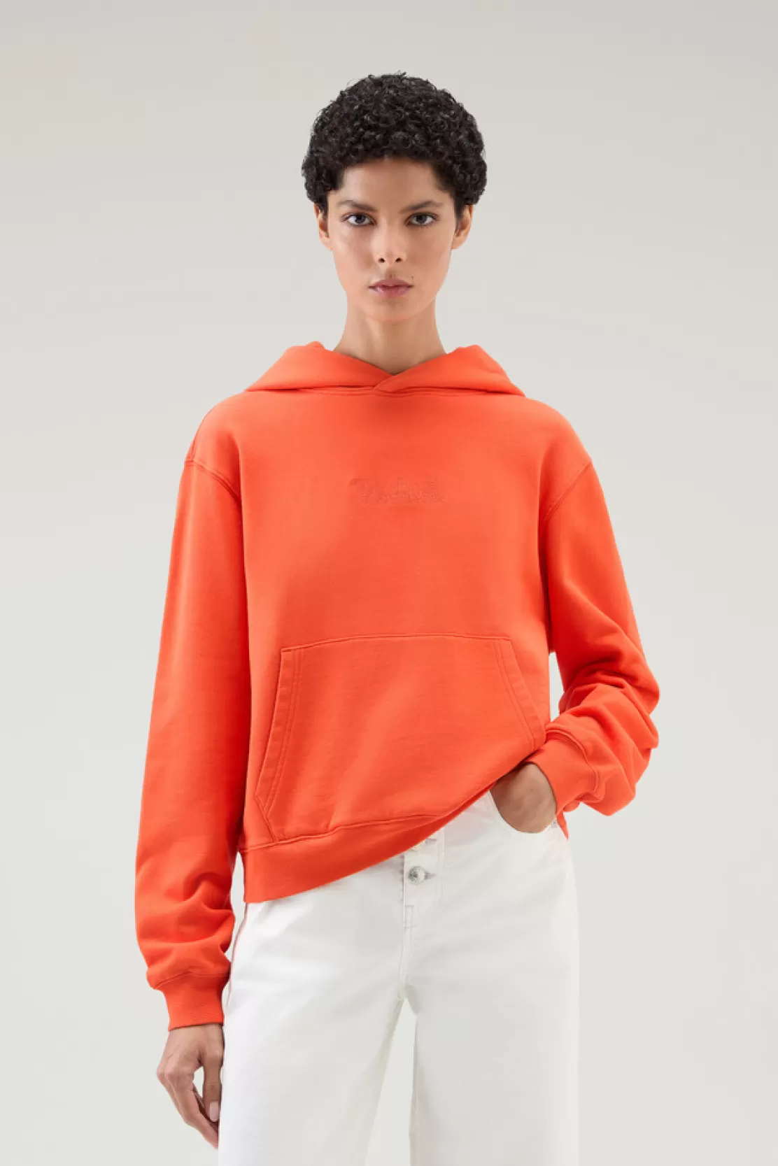 Woolrich Sweatshirt Aus Reiner Baumwolle Mit Kapuze Und Aufgesticktem Logo Koi Store