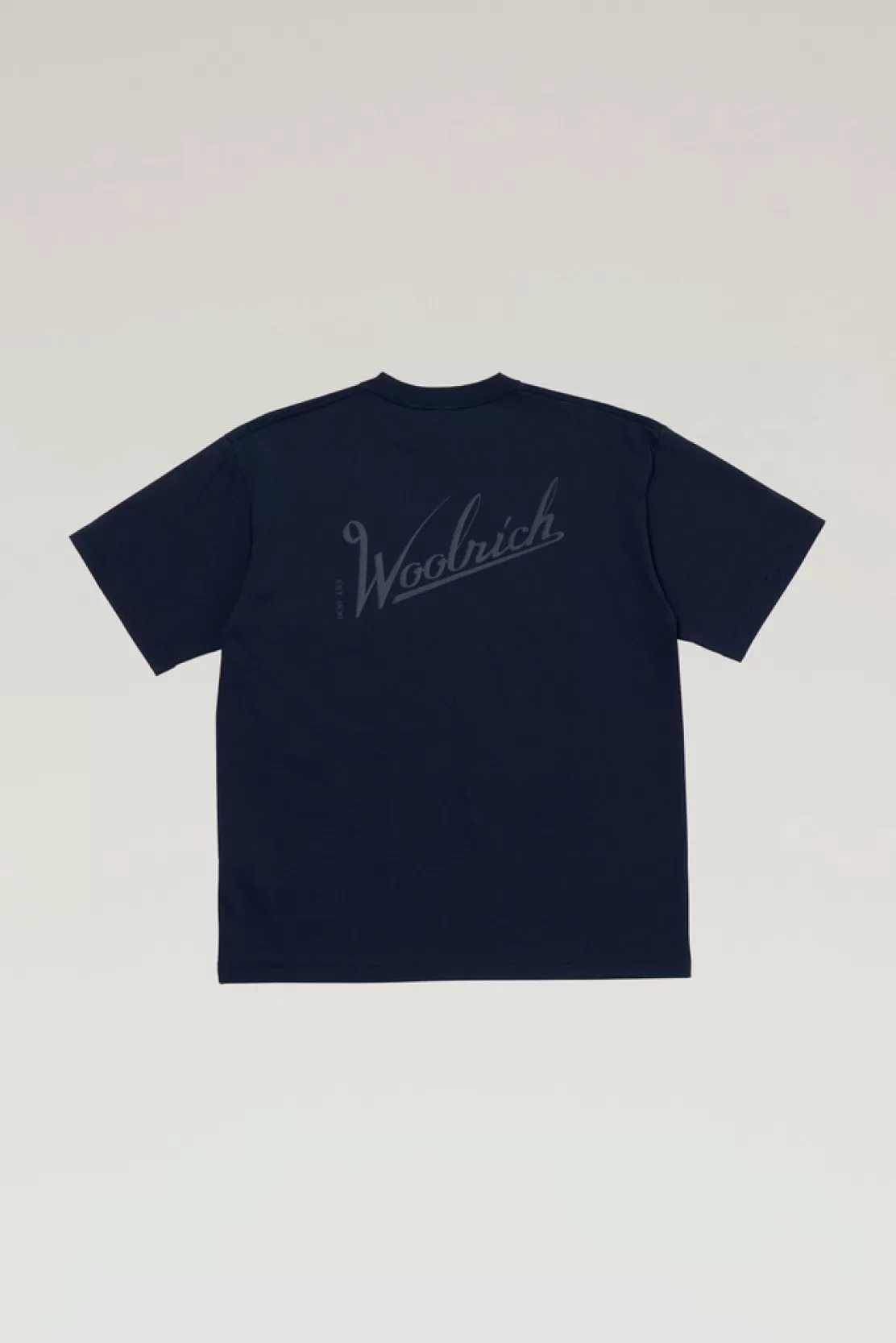 Woolrich T-Shirt Aus COOLMAX Mit Print Navy New