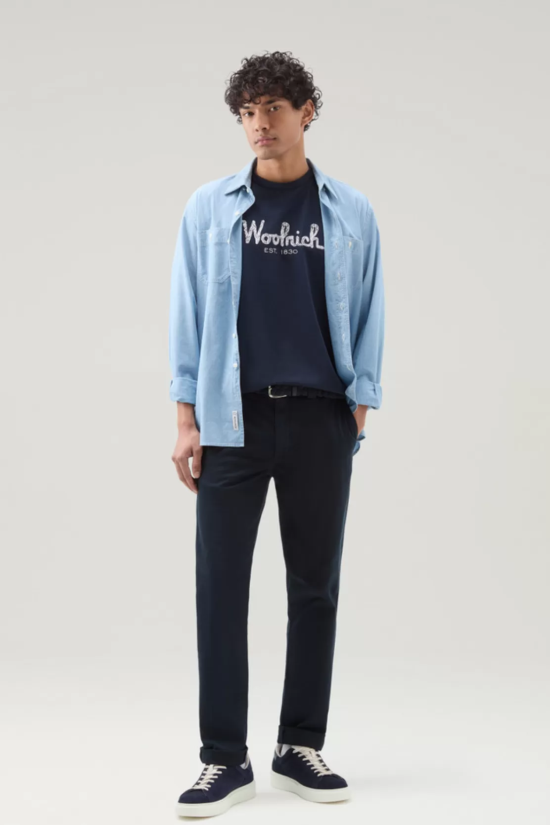 Woolrich T-Shirt Aus Reiner Baumwolle Mit Stickerei Melton Blue Best