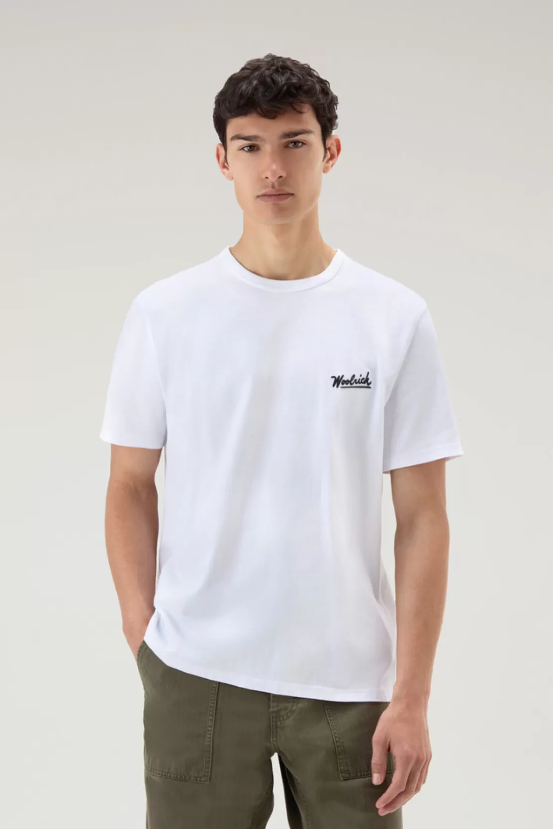 Woolrich T-Shirt Aus Reiner Baumwolle Mit Western-Grafik Auf Der Rückseite Bright White Cheap