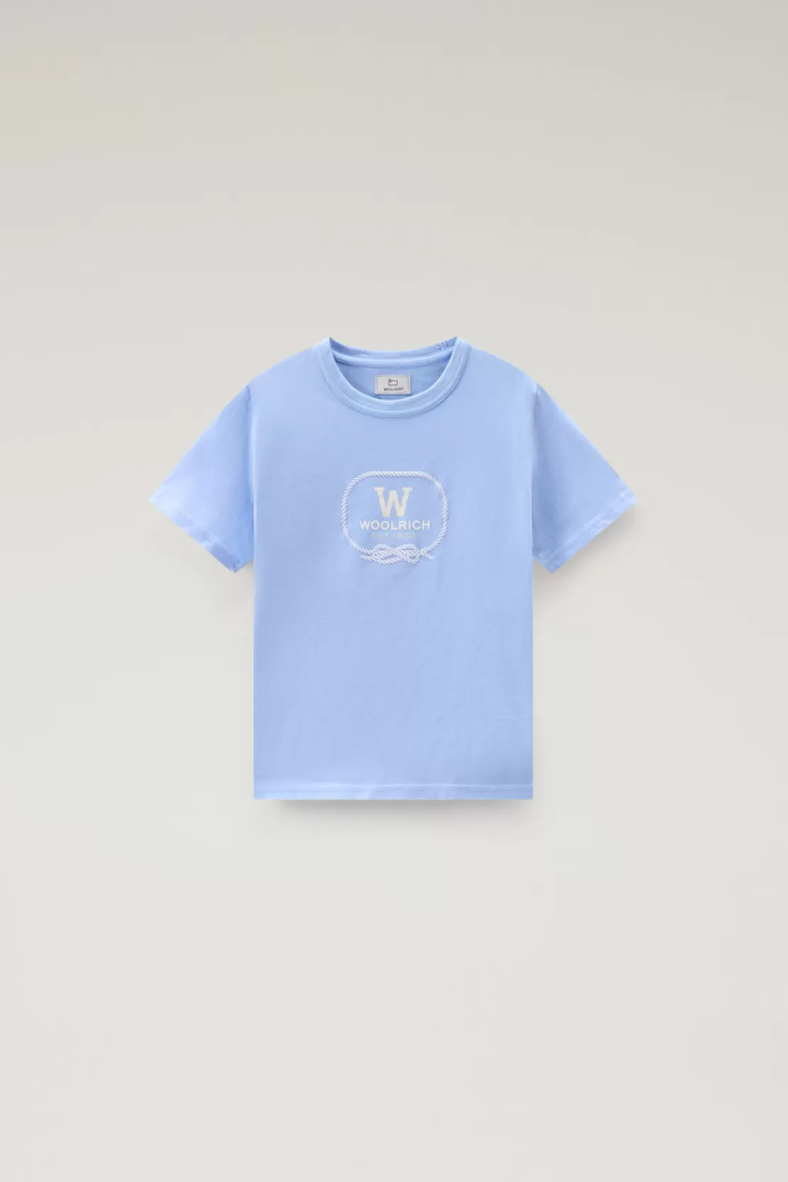 Woolrich T-Shirt Für Jungen Aus Reiner Baumwolle Mit Grafischem Print Sea Breeze Cheap