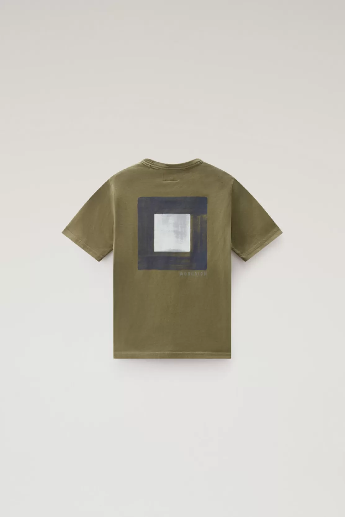 Woolrich T-Shirt Für Jungen Aus Reiner Baumwolle Mit Print Lake Olive Cheap