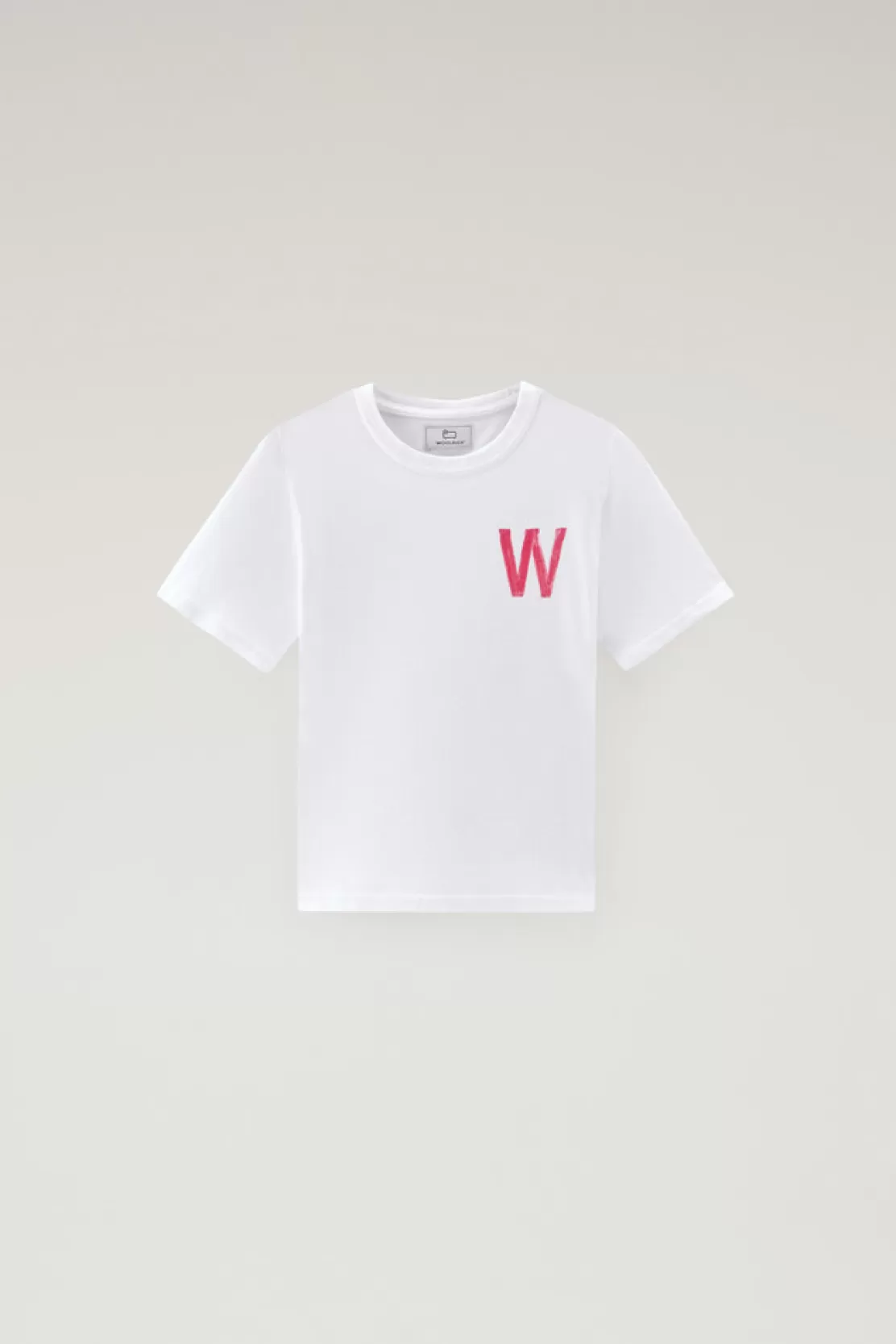 Woolrich T-Shirt Für Jungen Aus Reiner Baumwolle Mit Print Bright White Online