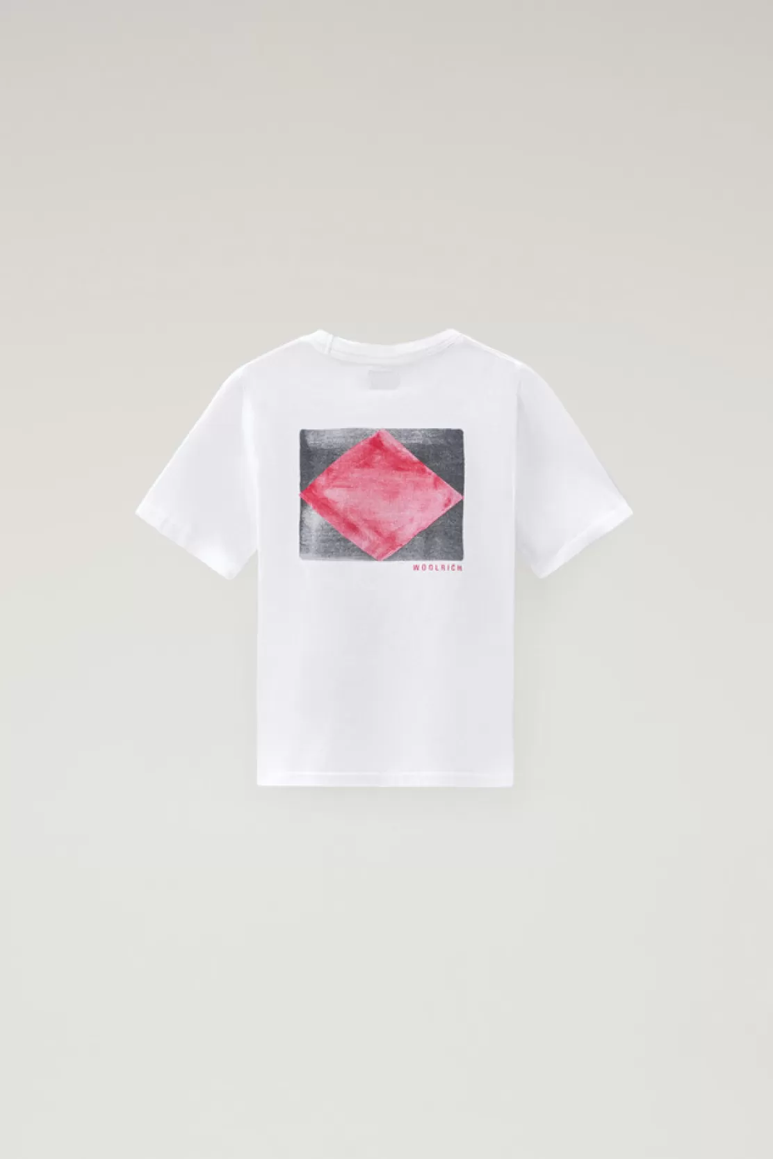 Woolrich T-Shirt Für Jungen Aus Reiner Baumwolle Mit Print Bright White Online