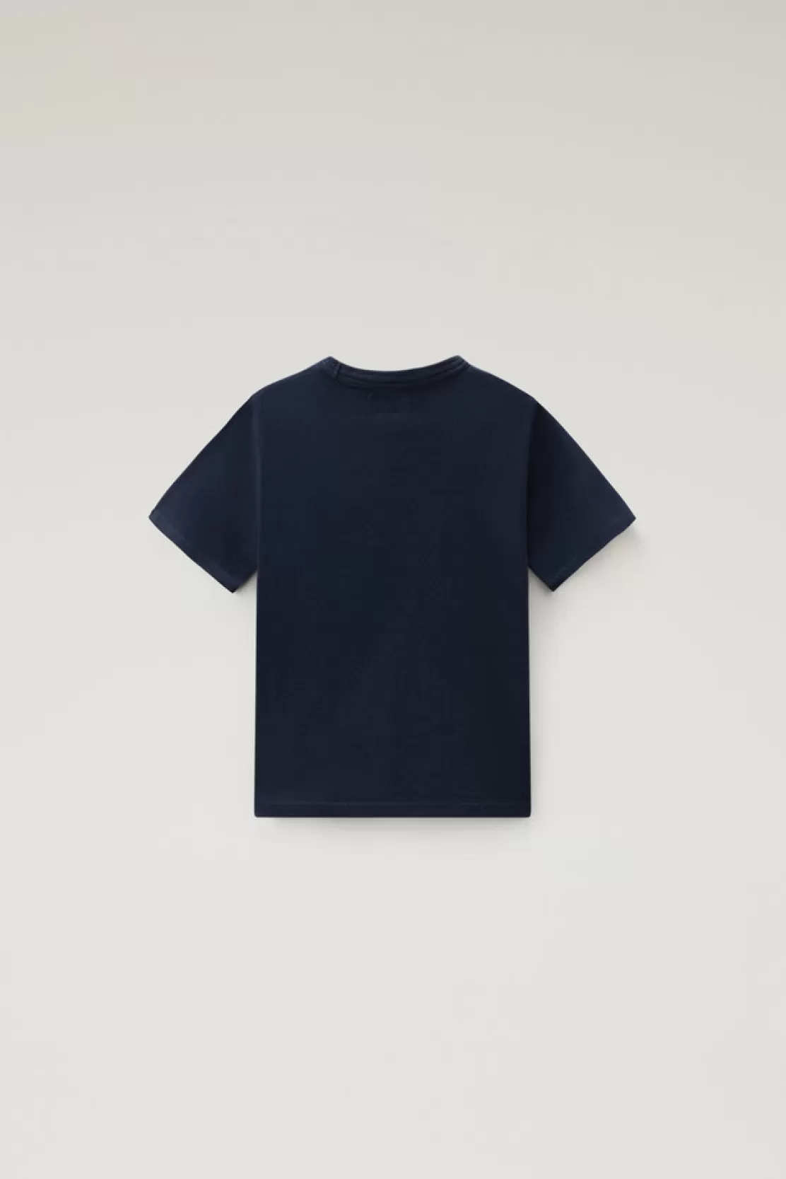 Woolrich T-Shirt Für Jungen Aus Reiner Baumwolle Mit Stickerei Melton Blue Clearance