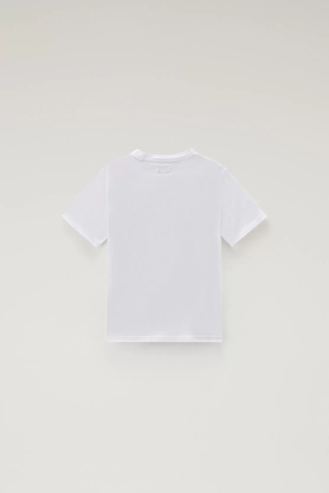 Woolrich T-Shirt Für Jungen Aus Reiner Baumwolle Mit Stickerei Bright White Shop