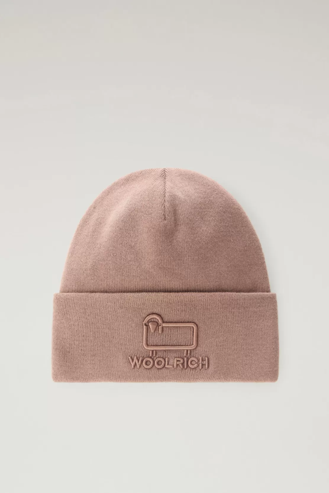 Woolrich Unisex Beanie Aus Einer Baumwoll-Wollmischung Brown Taupe Best Sale