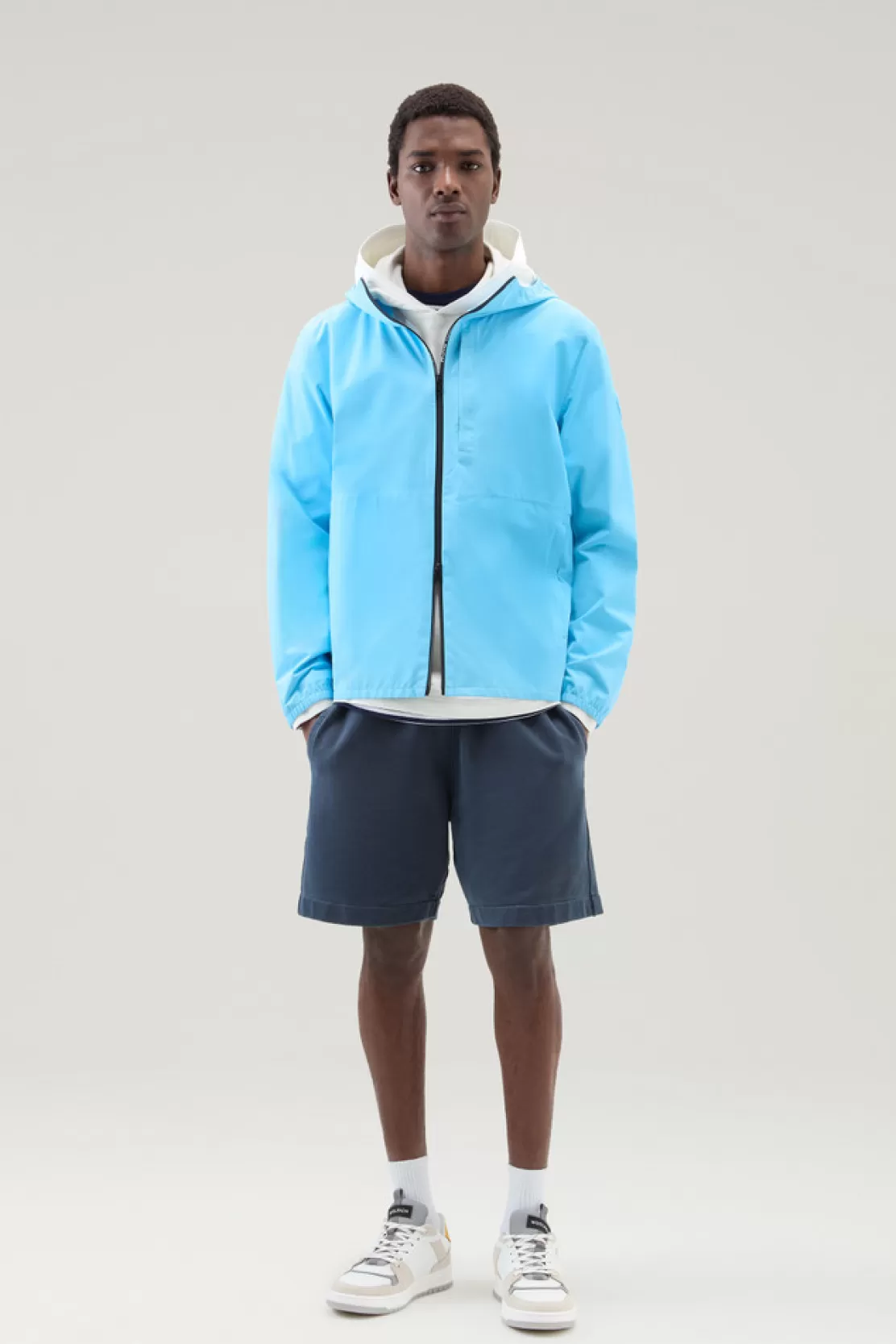 Woolrich Wasserdichte Pacific Kapuzenjacke Alaskan Blue Flash Sale