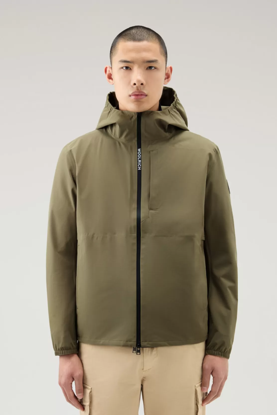 Woolrich Wasserdichte Pacific Kapuzenjacke Lake Olive Best Sale