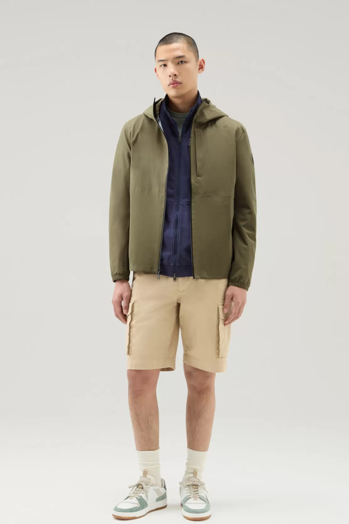 Woolrich Wasserdichte Pacific Kapuzenjacke Lake Olive Best Sale