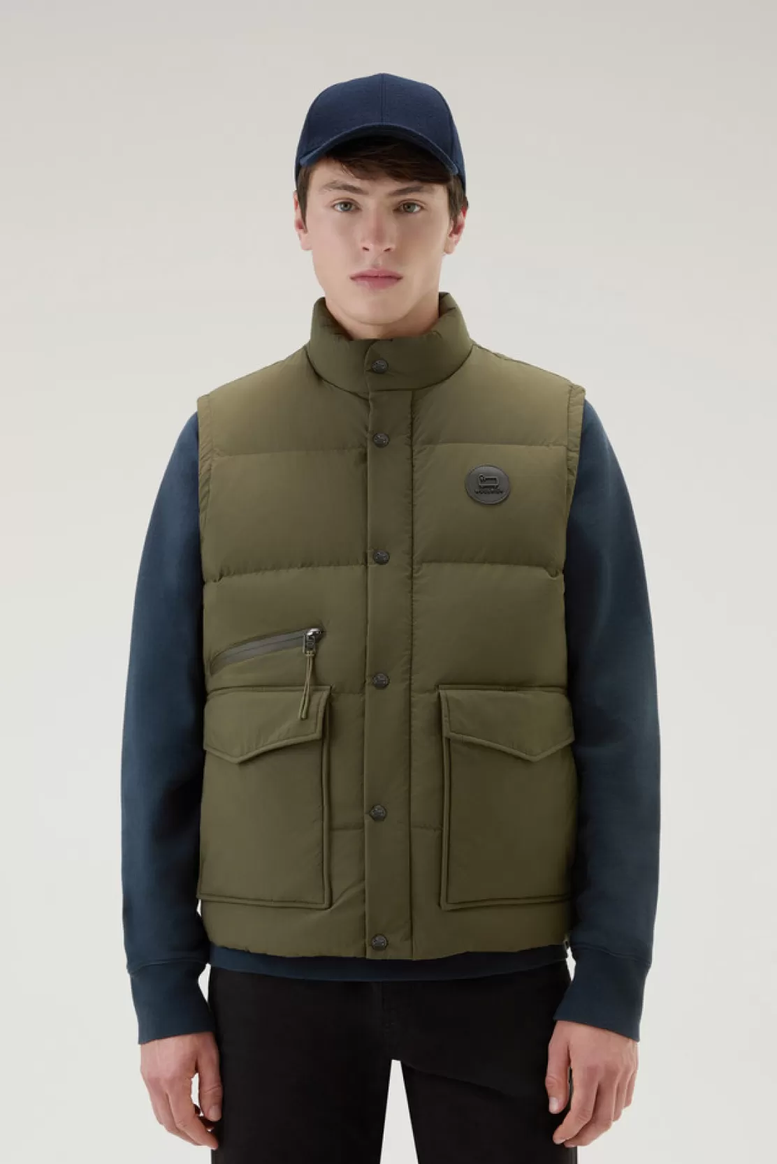 Woolrich Wattierte Aleutian Weste Aus Taslan-Nylon Dark Green Clearance