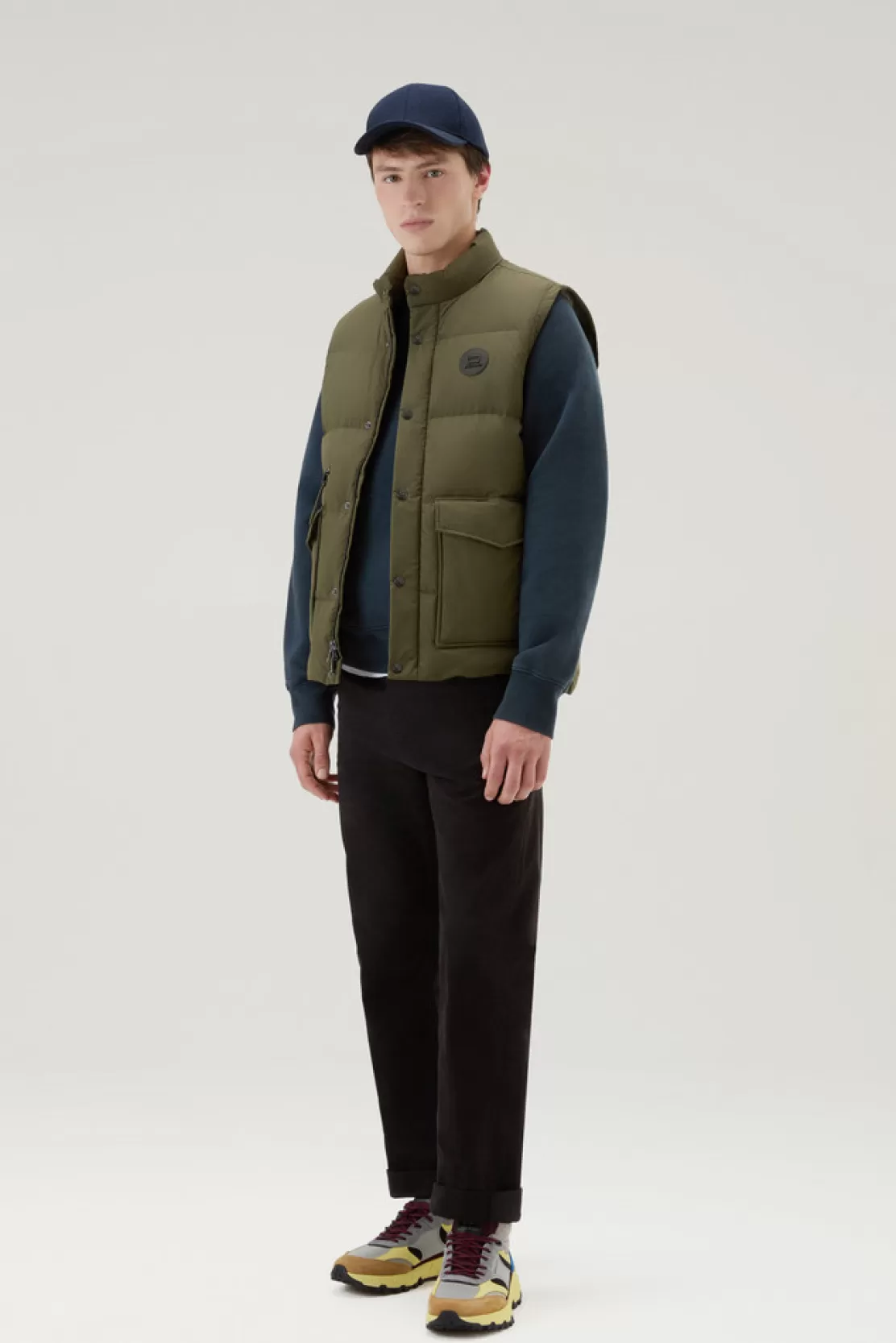 Woolrich Wattierte Aleutian Weste Aus Taslan-Nylon Dark Green Clearance