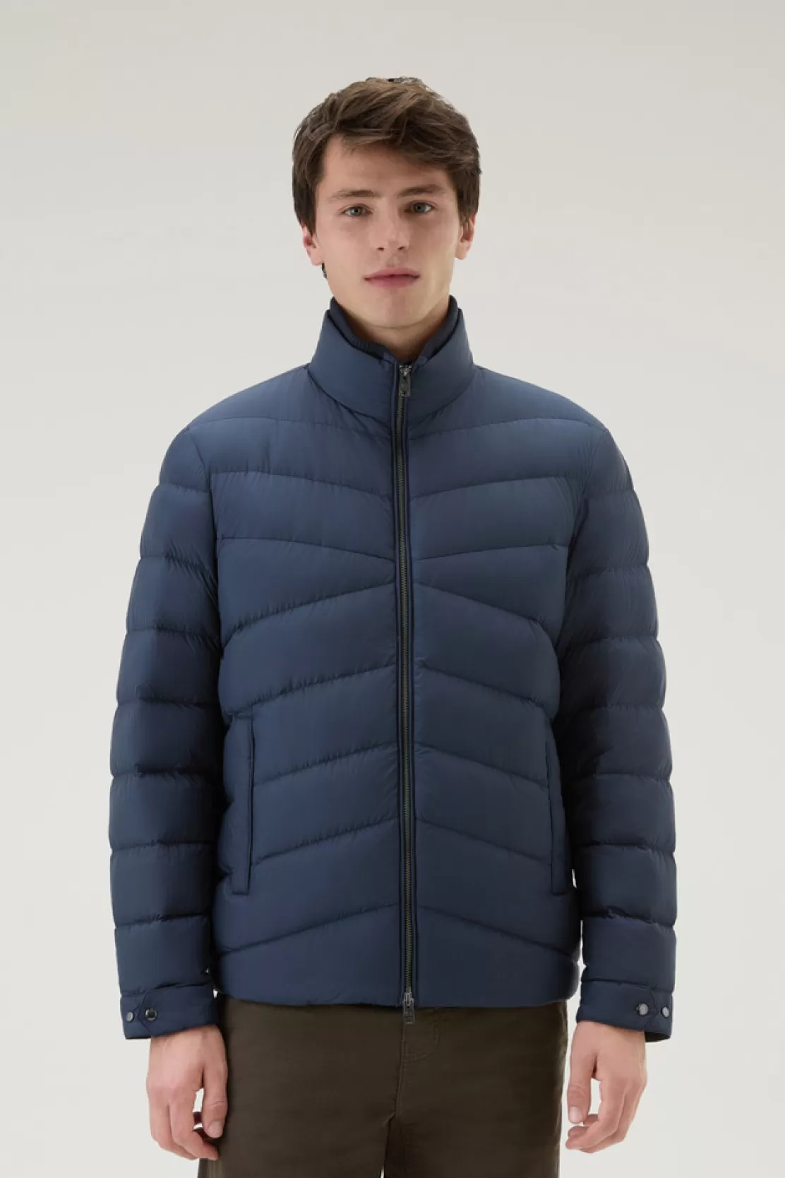 Woolrich Wattierte Sundance Mikrofaserjacke Melton Blue Sale