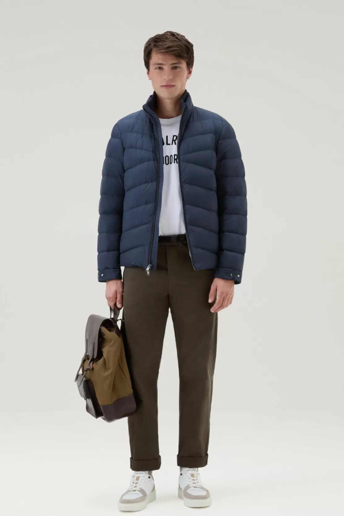 Woolrich Wattierte Sundance Mikrofaserjacke Melton Blue Sale