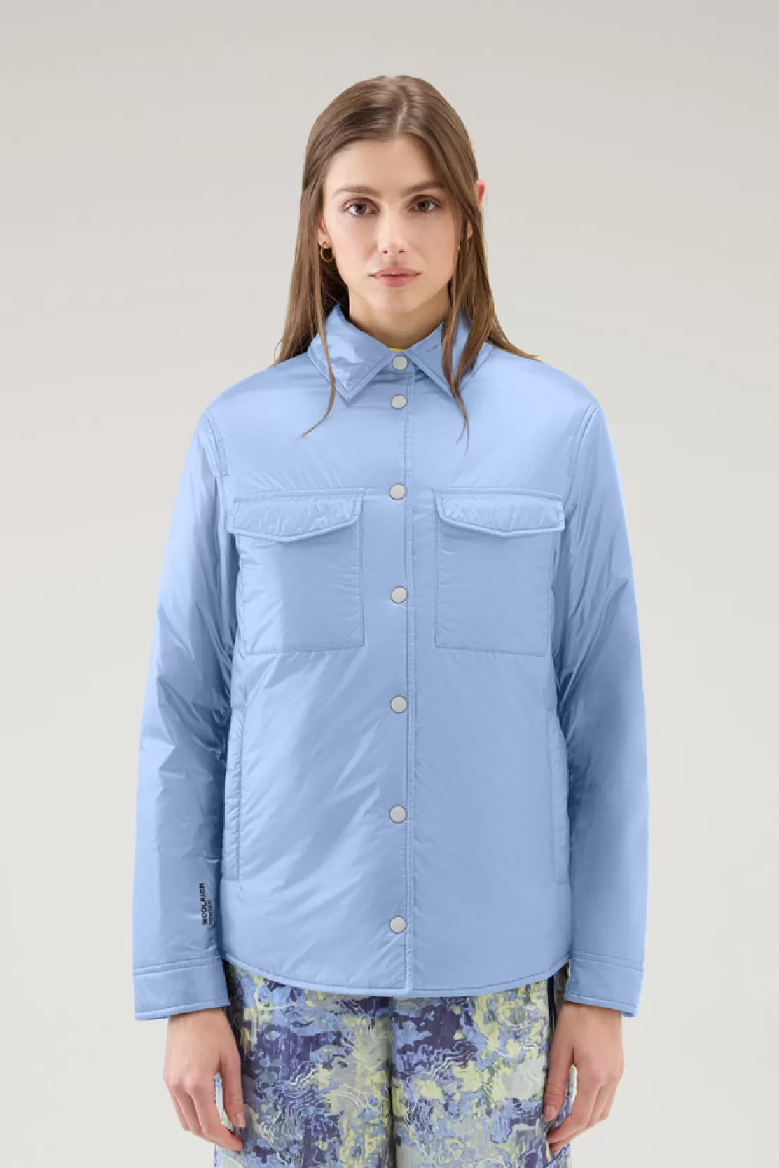 Woolrich Wattiertes Overshirt Aus Recyceltem Pertex Quantum Sea Breeze Fashion