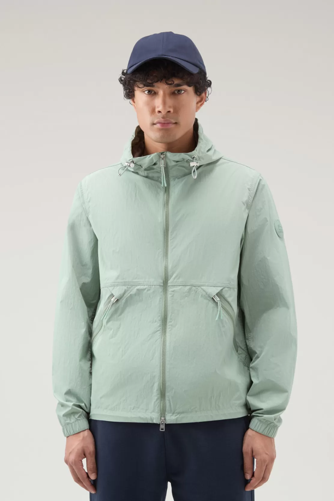 Woolrich Windjacke Aus Crinkle-Nylon Mit Kapuze Sage Cheap